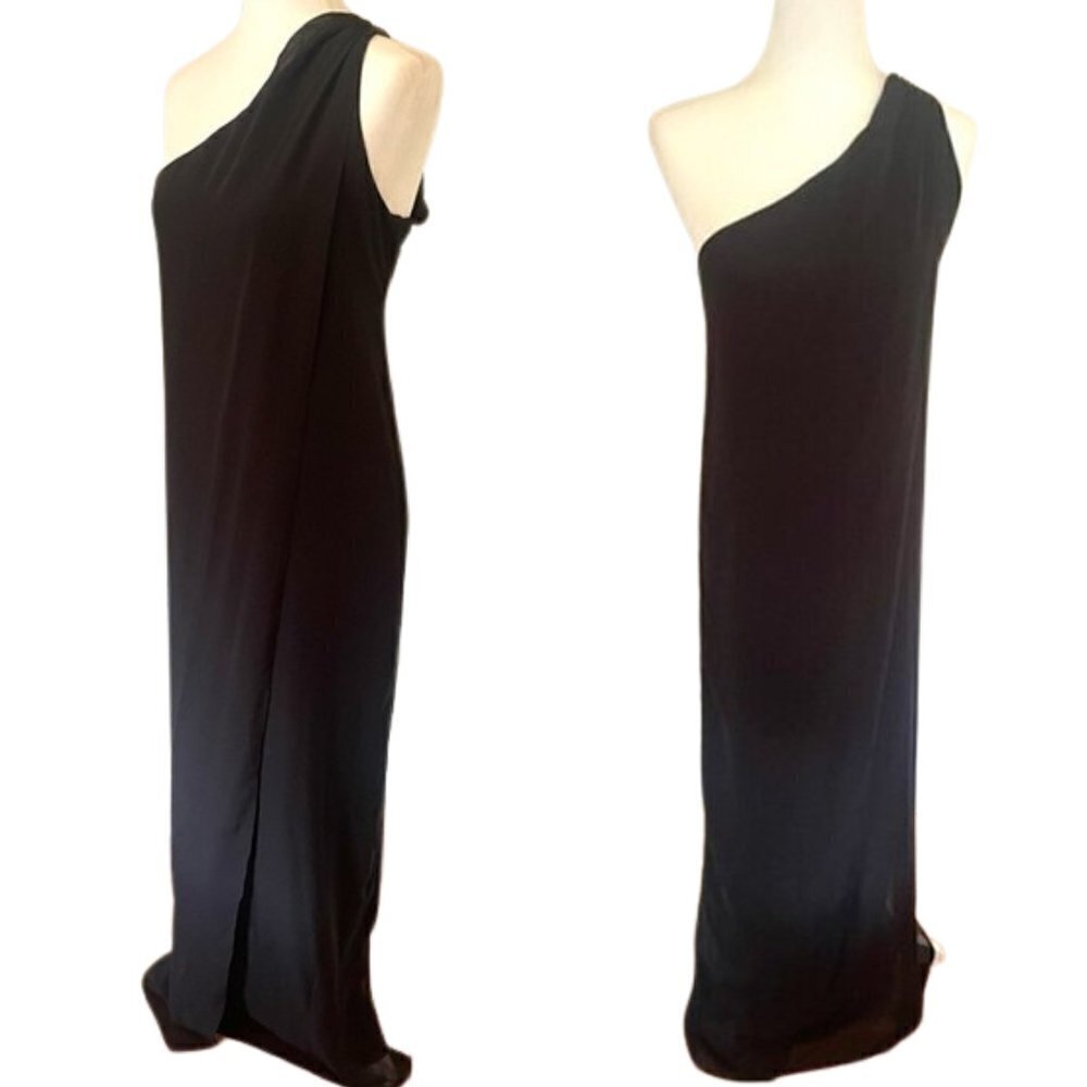 🖤 WINK One-Shoulder Long Elegant Black Dress ✨ Maxi Formal Gown – Size M